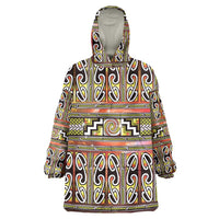 Maori Matariki Wearable Blanket Hoodie Yellow Galaxy Aesthetic Koru Art