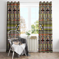 Maori Matariki Window Curtain Yellow Galaxy Aesthetic Koru Art