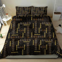 Hawaii Brown Plumeria Lei Black Bedding Set Frangipani Floral Heritage Art