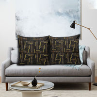 Hawaii Brown Plumeria Lei Black Pillow Cover Frangipani Floral Heritage Art LT01 - Polynesian Pride