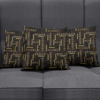 Hawaii Brown Plumeria Lei Black Pillow Cover Frangipani Floral Heritage Art LT01 - Polynesian Pride