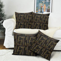 Hawaii Brown Plumeria Lei Black Pillow Cover Frangipani Floral Heritage Art LT01 - Polynesian Pride