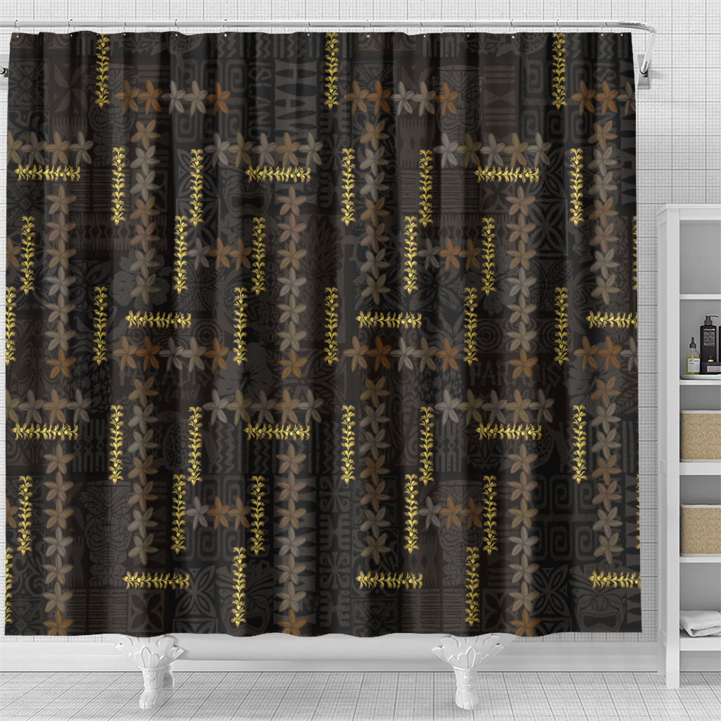 Hawaii Plumeria Lei – Shower Curtain – Frangipani Floral Heritage Art LT01 - Polynesian Pride