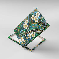 Polynesian Hibiscus Tropical Green Floral Canvas Wall Art Tribal Pattern - Polynesian Pride