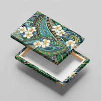 Polynesian Hibiscus Tropical Green Floral Canvas Wall Art Tribal Pattern - Polynesian Pride
