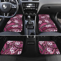 Polynesian Hibiscus Tropical Pink Floral Car Mats Tribal Pattern - Polynesian Pride