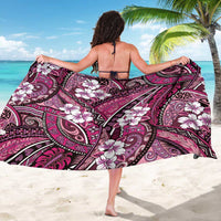 Polynesian Hibiscus Tropical Pink Floral Sarong Tribal Pattern - Polynesian Pride