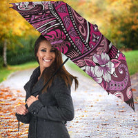 Polynesian Hibiscus Tropical Pink Floral Umbrella Tribal Pattern - Polynesian Pride