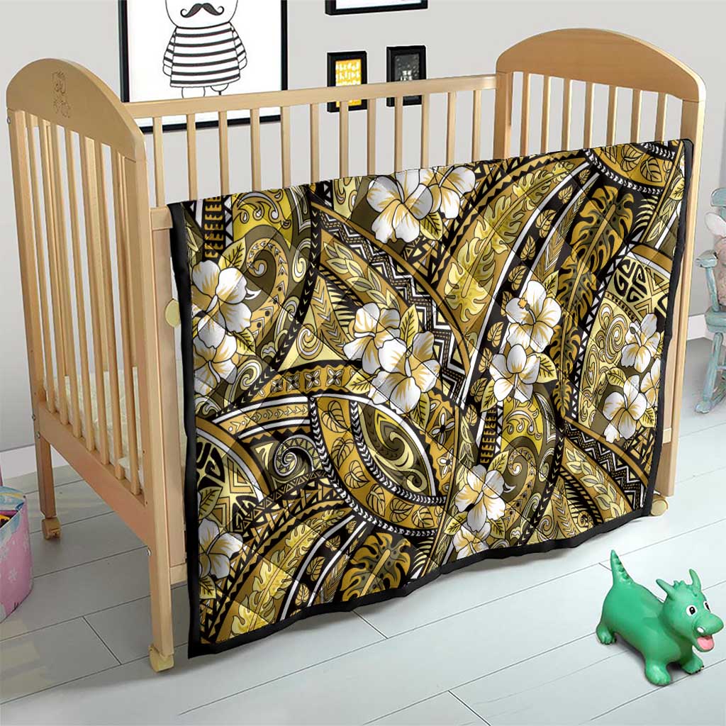 Polynesian Hibiscus Tropical Yellow Floral Quilt Tribal Pattern - Polynesian Pride