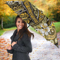 Polynesian Hibiscus Tropical Yellow Floral Umbrella Tribal Pattern - Polynesian Pride