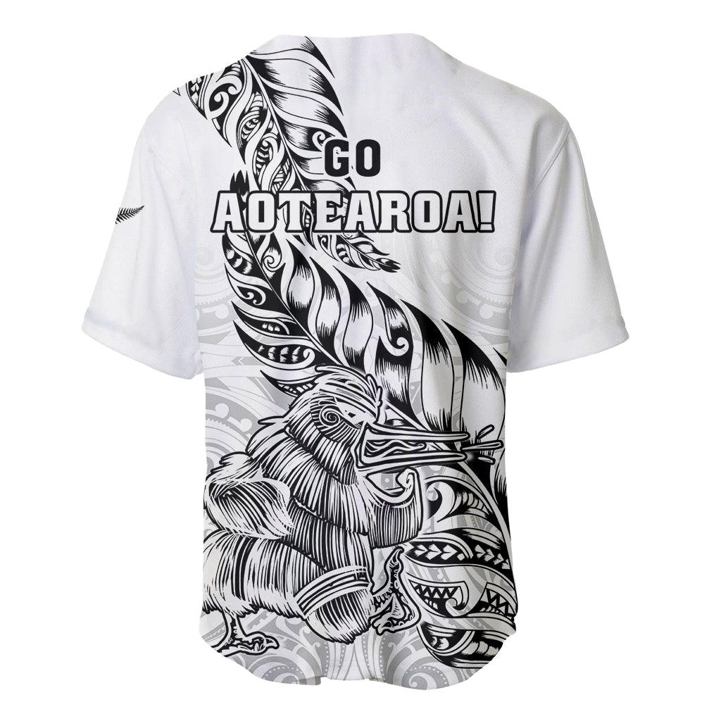 New Zealand Silver Fern Rugby Baseball Jersey Aotearoa Kiwi Maori White Version LT01 - Polynesian Pride
