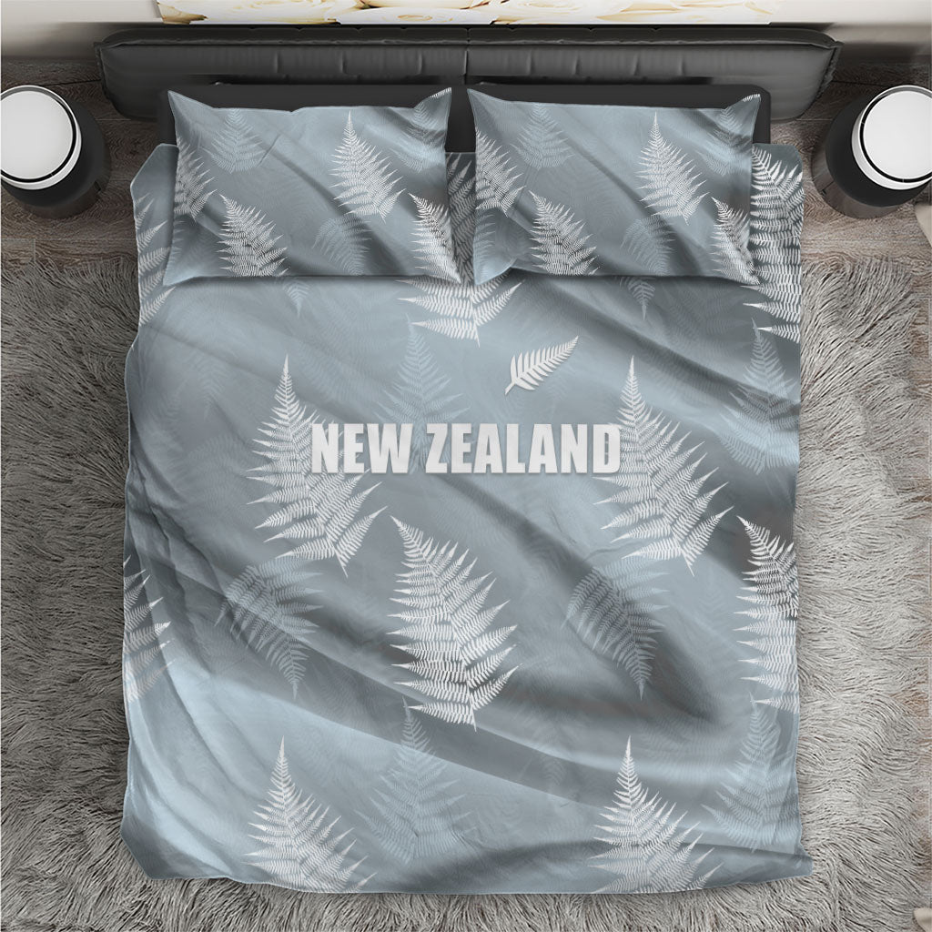 Rugby New Zealand 2026 Bedding Set The Fern Go Champions LT01 Grey - Polynesian Pride