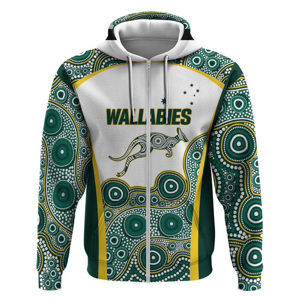 Custom Rugby Australia 2026 Hoodie Wallabies Go Champions LT01 Zip Hoodie Green - Polynesian Pride