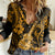 Hawaii Ukulele Women Casual Shirt Polynesian Pattern Gold Version LT01 Female Gold - Polynesian Pride