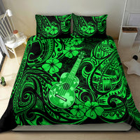 Hawaii Ukulele Bedding Set Polynesian Pattern Green Version LT01 - Polynesian Pride