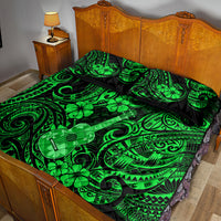 Hawaii Ukulele Quilt Bed Set Polynesian Pattern Green Version LT01 - Polynesian Pride