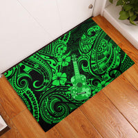 Hawaii Ukulele Rubber Doormat Polynesian Pattern Green Version LT01 Green - Polynesian Pride