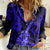 Hawaii Ukulele Women Casual Shirt Polynesian Pattern Navy Blue Version LT01 Female Blue - Polynesian Pride