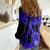 Hawaii Ukulele Women Casual Shirt Polynesian Pattern Navy Blue Version LT01 - Polynesian Pride