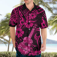 Hawaii Ukulele Hawaiian Shirt Polynesian Pattern Pink Version LT01 - Polynesian Pride