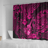 Hawaii Ukulele Shower Curtain Polynesian Pattern Pink Version LT01 - Polynesian Pride