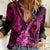 Hawaii Ukulele Women Casual Shirt Polynesian Pattern Pink Version LT01 Female Pink - Polynesian Pride