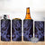 Hawaii Ukulele 4 in 1 Can Cooler Tumbler Polynesian Pattern Purple Version