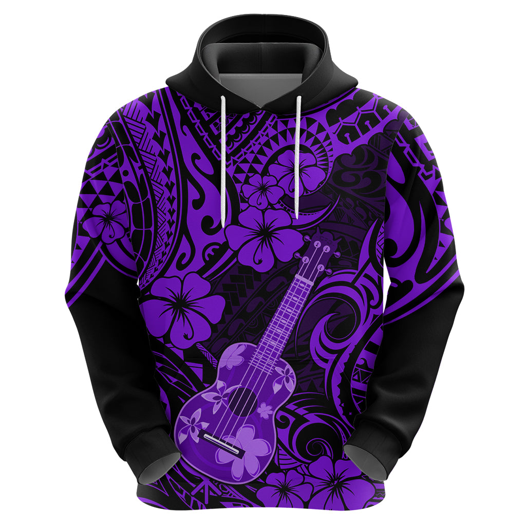Hawaii Ukulele Hoodie Polynesian Pattern Purple Version LT01 - Polynesian Pride