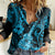 Hawaii Ukulele Women Casual Shirt Polynesian Pattern Sky Blue Version LT01 Female Blue - Polynesian Pride