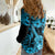 Hawaii Ukulele Women Casual Shirt Polynesian Pattern Sky Blue Version LT01 - Polynesian Pride