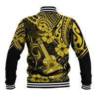 Hawaii Ukulele Baseball Jacket Polynesian Pattern Yellow Version LT01 - Polynesian Pride