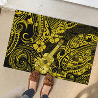 Hawaii Ukulele Rubber Doormat Polynesian Pattern Yellow Version LT01 - Polynesian Pride