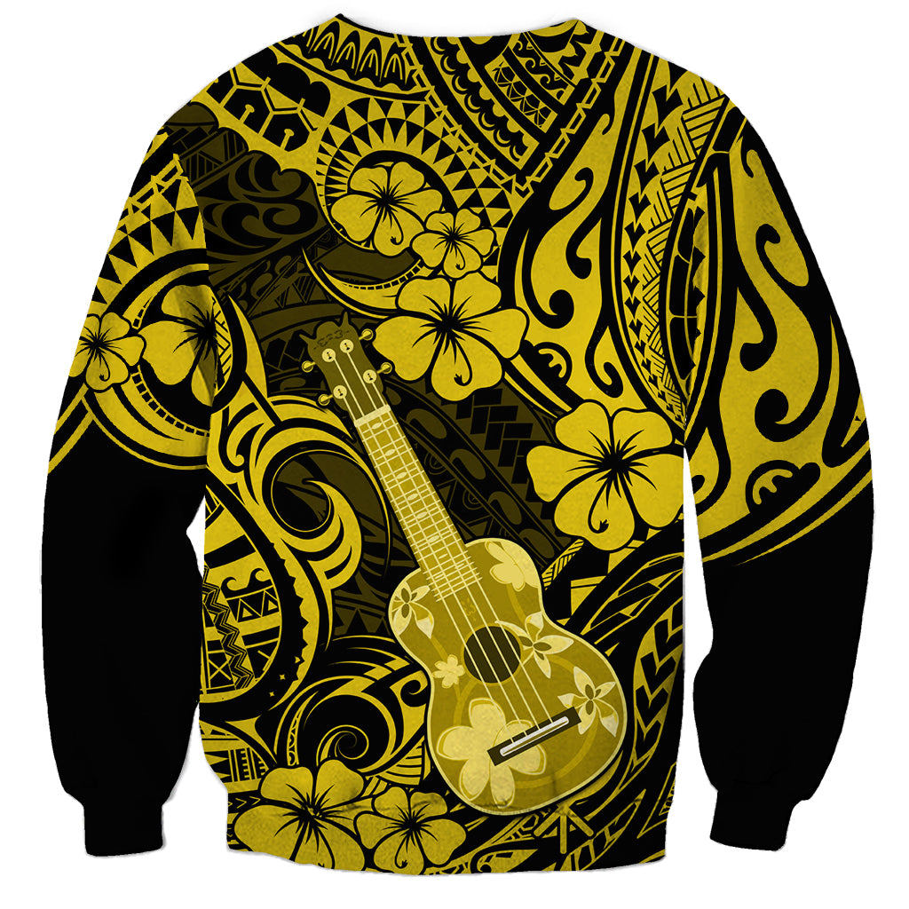 Hawaii Ukulele Sweatshirt Polynesian Pattern Yellow Version LT01 - Polynesian Pride