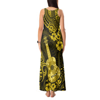 Hawaii Ukulele Tank Maxi Dress Polynesian Pattern Yellow Version LT01 - Polynesian Pride