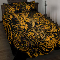 Hawaii Fish Hook Quilt Bed Set Polynesian Pattern Gold Version LT01 - Polynesian Pride