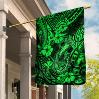 Hawaii Fish Hook Garden Flag Polynesian Pattern Green Version LT01 House Flag Green - Polynesian Pride