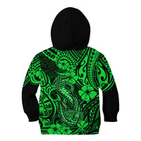 Hawaii Fish Hook Kid Hoodie Polynesian Pattern Green Version LT01 - Polynesian Pride