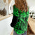 Hawaii Fish Hook Women Casual Shirt Polynesian Pattern Green Version LT01 - Polynesian Pride