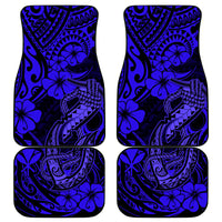 Hawaii Fish Hook Car Mats Polynesian Pattern Navy Blue Version LT01 Blue - Polynesian Pride