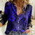 Hawaii Fish Hook Women Casual Shirt Polynesian Pattern Navy Blue Version LT01 Female Blue - Polynesian Pride