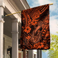 Hawaii Fish Hook Garden Flag Polynesian Pattern Orange Version LT01
