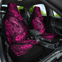 Hawaii Fish Hook Car Seat Cover Hibiscus Hawaii Tribal Tattoo Pink Version LT01 One Size Pink - Polynesian Pride