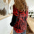 Hawaii Fish Hook Women Casual Shirt Hibiscus Hawaii Tribal Tattoo Red Version LT01 - Polynesian Pride