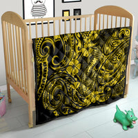 Hawaii Fish Hook Quilt Hibiscus Hawaii Tribal Tattoo Yellow Version LT01 - Polynesian Pride