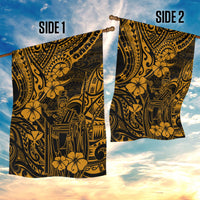 Hawaii King Kamehameha Garden Flag Polynesian Pattern Gold Version LT01 - Polynesian Pride