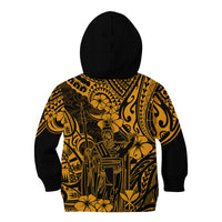 Hawaii King Kamehameha Kid Hoodie Polynesian Pattern Gold Version LT01 - Polynesian Pride