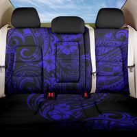 Hawaii King Kamehameha Back Car Seat Cover Polynesian Pattern Navy Blue Version