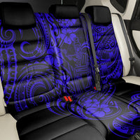 Hawaii King Kamehameha Back Car Seat Cover Polynesian Pattern Navy Blue Version