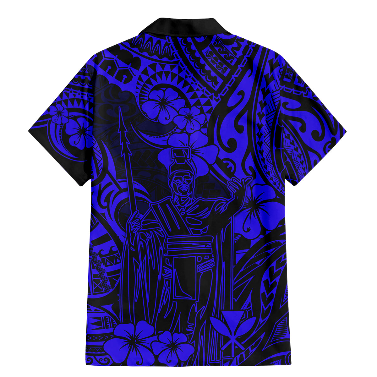 Hawaii King Kamehameha Family Matching Mermaid Dress and Hawaiian Shirt Polynesian Pattern Navy Blue Version LT01 - Polynesian Pride