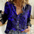 Hawaii King Kamehameha Women Casual Shirt Polynesian Pattern Navy Blue Version LT01 Female Blue - Polynesian Pride